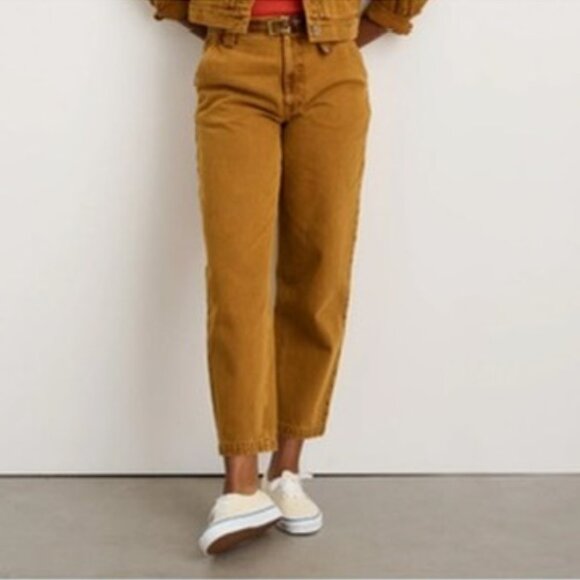 Alex Mill Pants - Alex Mill Parker Pant Garment Dyed Workwear Chino – Golden Ochre Mustard – 29